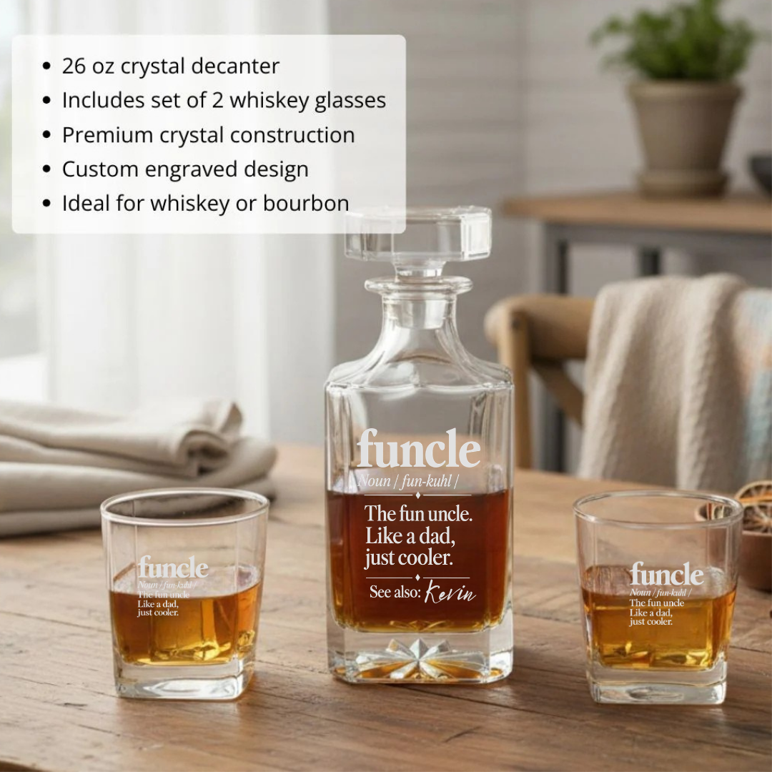 Personalized Uncle Decanter Set