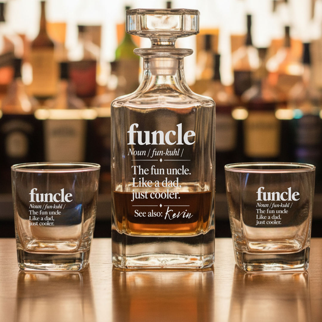 Personalized Uncle Decanter Set