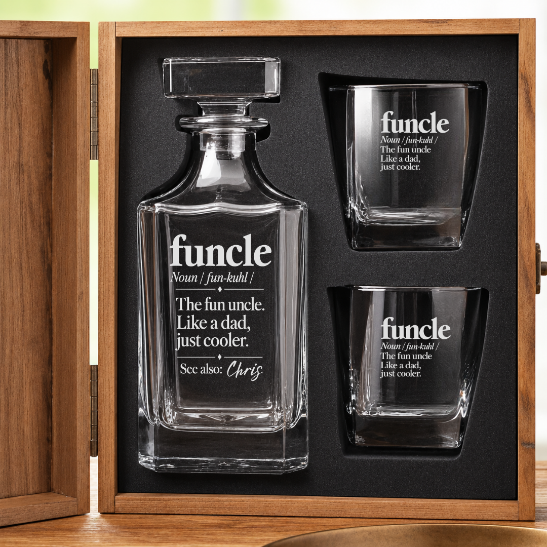 Personalized Uncle Decanter Set