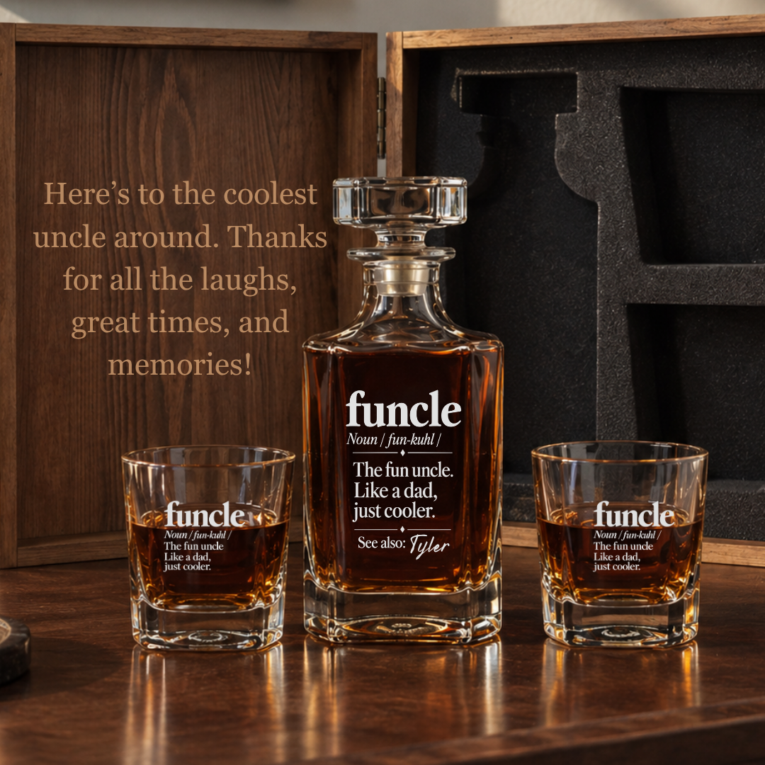 Personalized Uncle Decanter Set