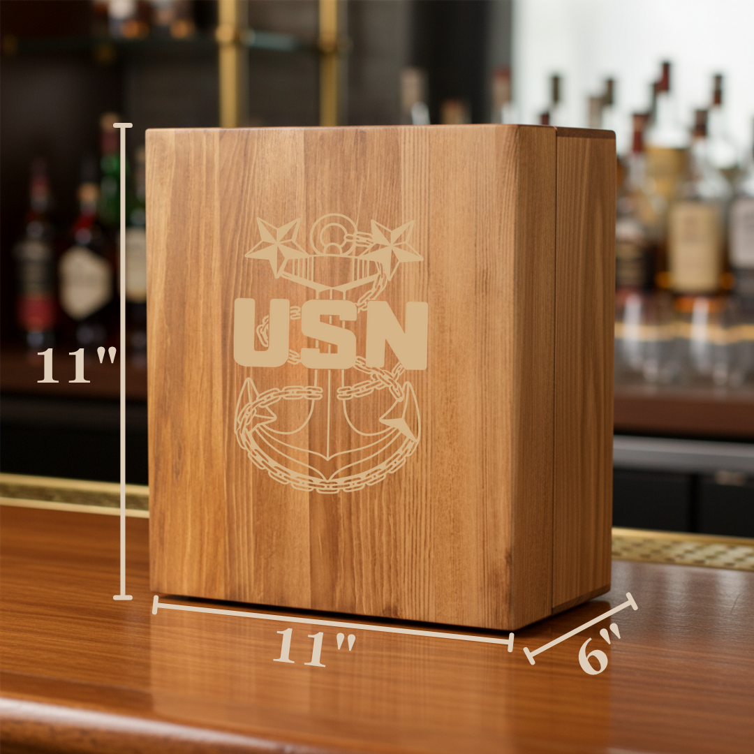U.S. Navy Fouled Anchor Whiskey Decanter Set