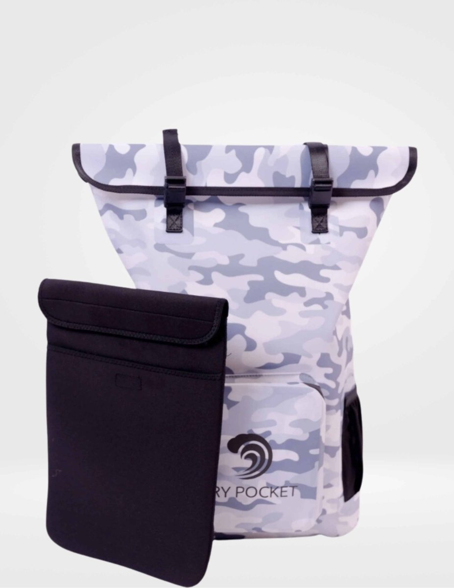 Unique Personalized MagnaGuard - Auto - Sealing Dry Bag - Snow Camo Customized Luggage & Bags Gifts for Men by Groovy Guy