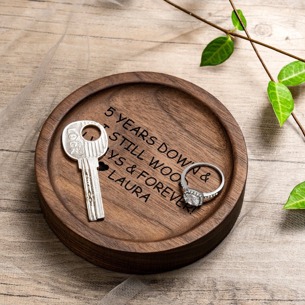 Unique Personalized Anniversary Valet Tray Customized Valet Tray Gifts for Men by Groovy Guy