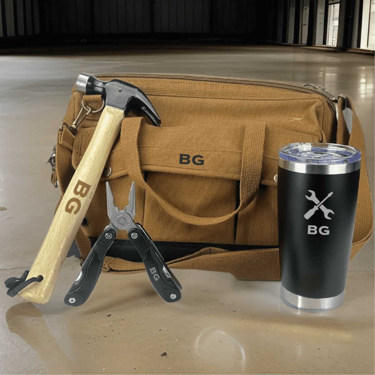 Unique Personalized Personalized Tool Bag Set Customized Fathers Day Gifts for Men by Groovy Guy