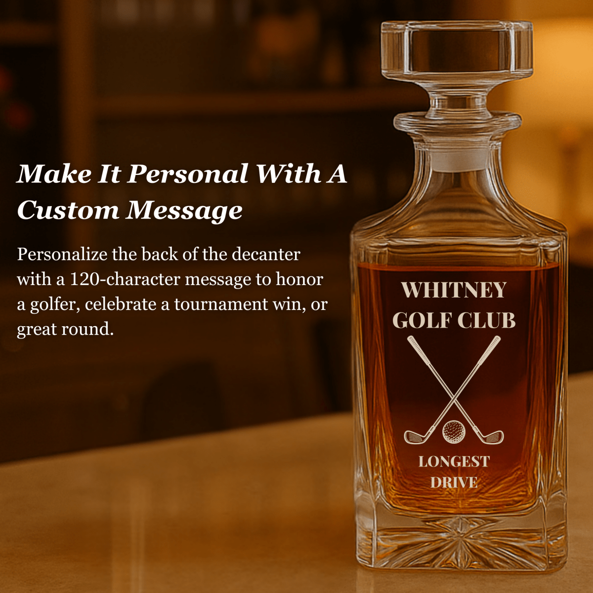 Unique Personalized Golf Outing Prize Decanter Customized Golf Gifts for Men by Groovy Guy