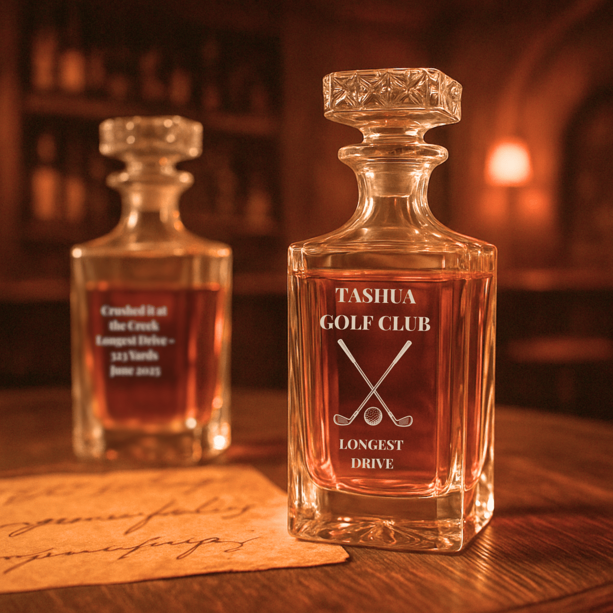 Unique Personalized Golf Outing Prize Decanter Customized Golf Gifts for Men by Groovy Guy