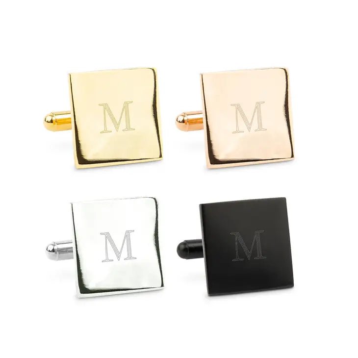 Unique Personalized Metallic Cufflinks Set Customized Cufflinks Gifts for Men by Groovy Guy