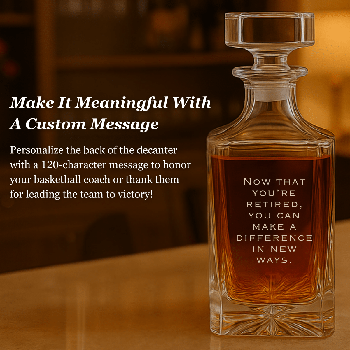 Unique Personalized EMS Retirement Decanter Customized Decanter Set Gifts for Men by Groovy Guy