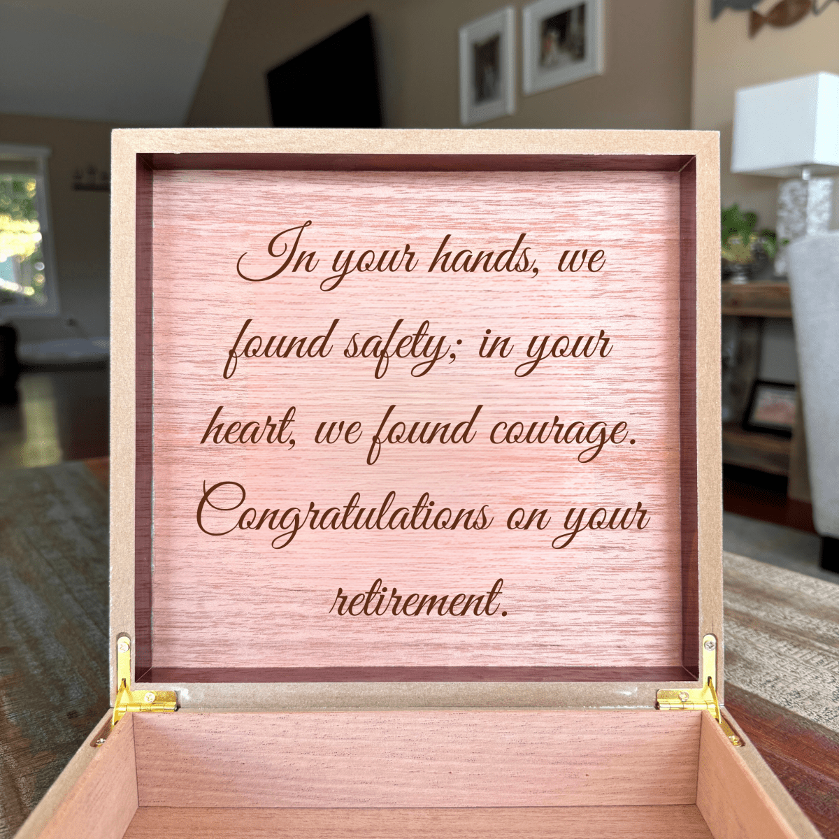 Unique Personalized Police Retirement Keepsake Box Customized Gifts for Men by Groovy Guy