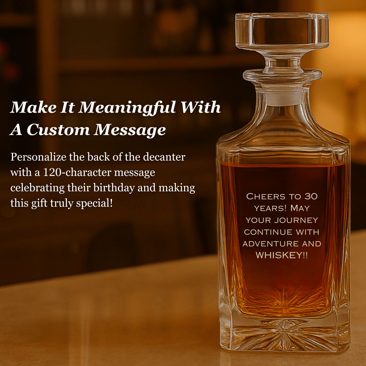 Unique Personalized 30th Birthday Decanter Customized Decanter Gifts for Men by Groovy Guy