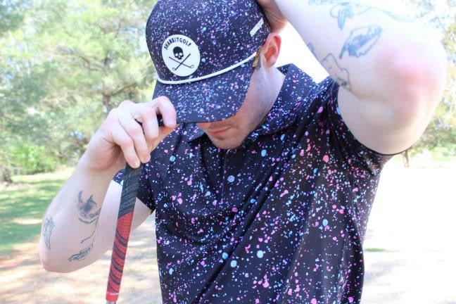 Unique Personalized Paint Splatter Golf Hat Customized Golf Hat Gifts for Men by Groovy Guy