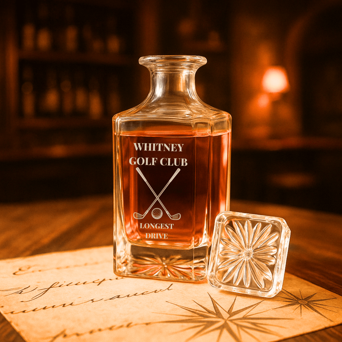 Unique Personalized Golf Outing Prize Decanter Customized Golf Gifts for Men by Groovy Guy