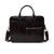 Unique Personalized Croco Leather Computer Bag, Dark Brown Customized Gifts for Men by Groovy Guy