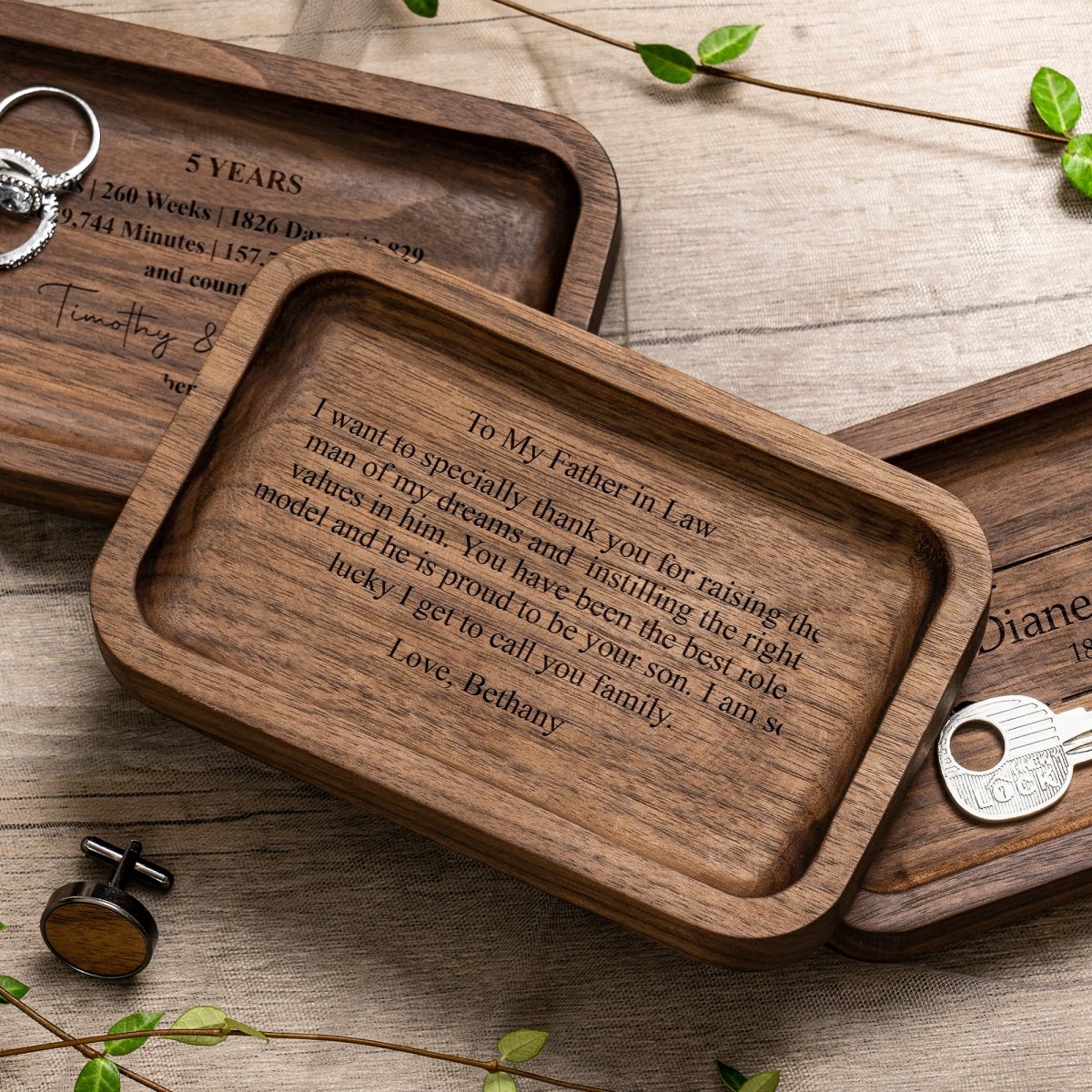 Unique Personalized Forever Valet Tray Customized Valet Tray Gifts for Men by Groovy Guy