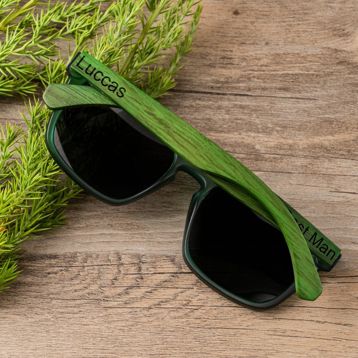 Unique Personalized Forest Wayfarers Customized Sunglasses Gifts for Men by Groovy Guy