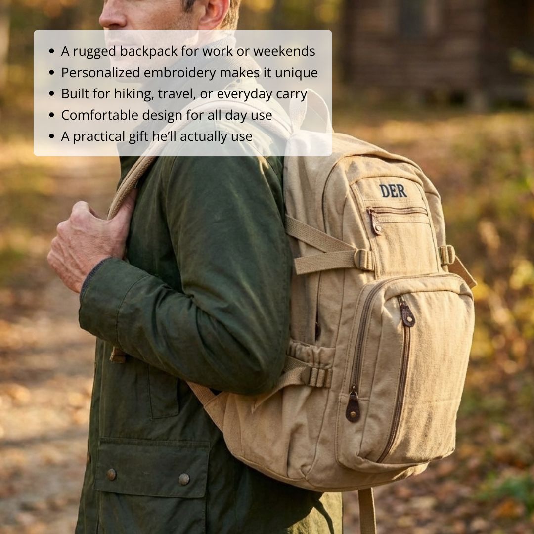 Voyager Personalized Canvas Backpack