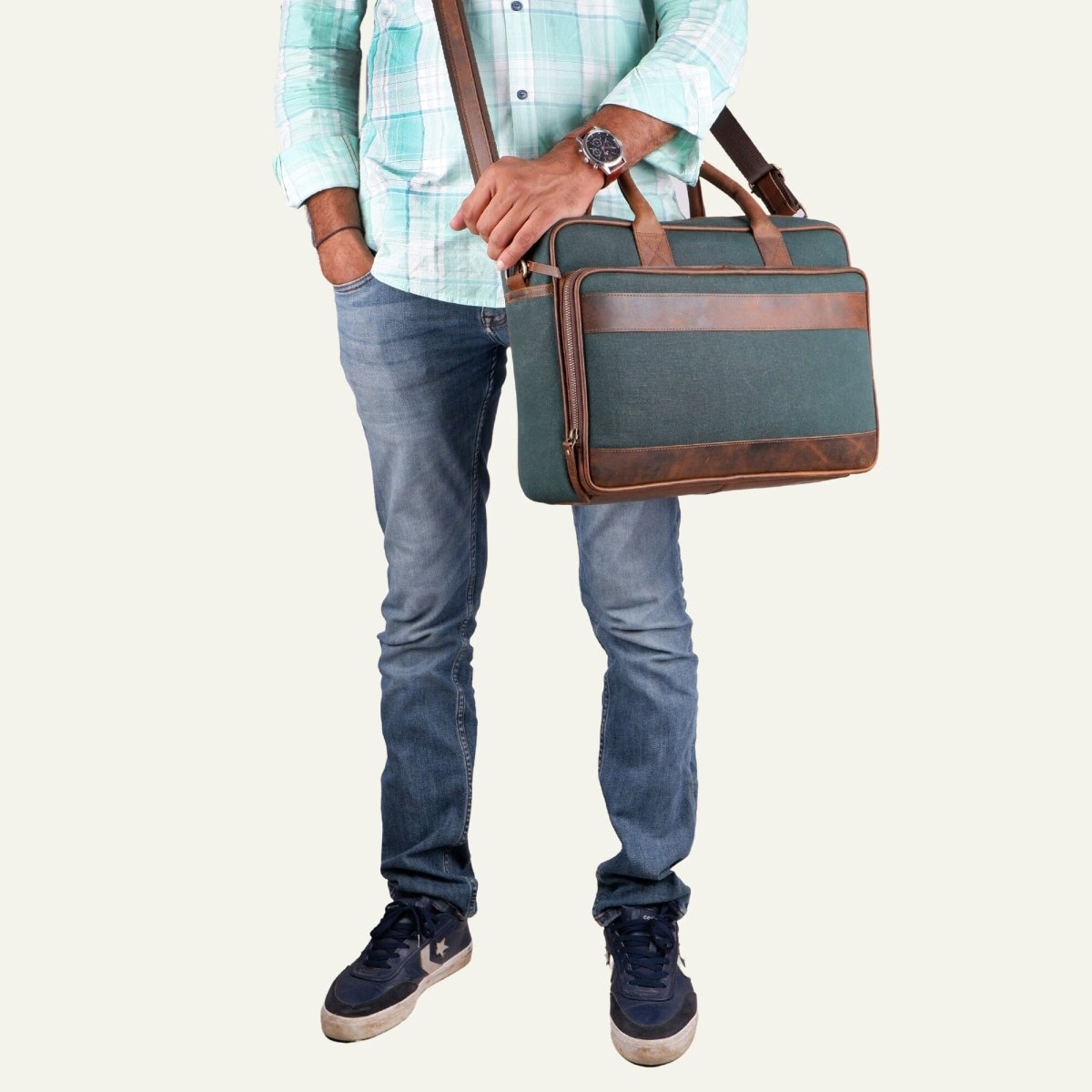 Unique Personalized Air Boss Canvas Customized Briefcases Gifts for Men by Groovy Guy