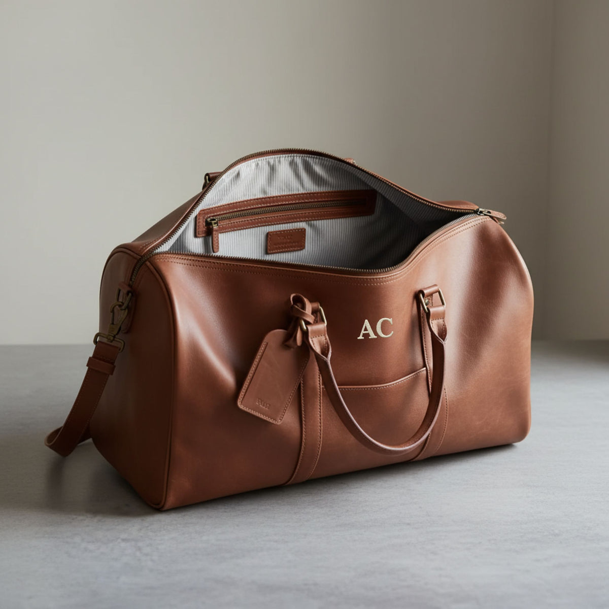 Personalized Vegan Leather Duffle Bag