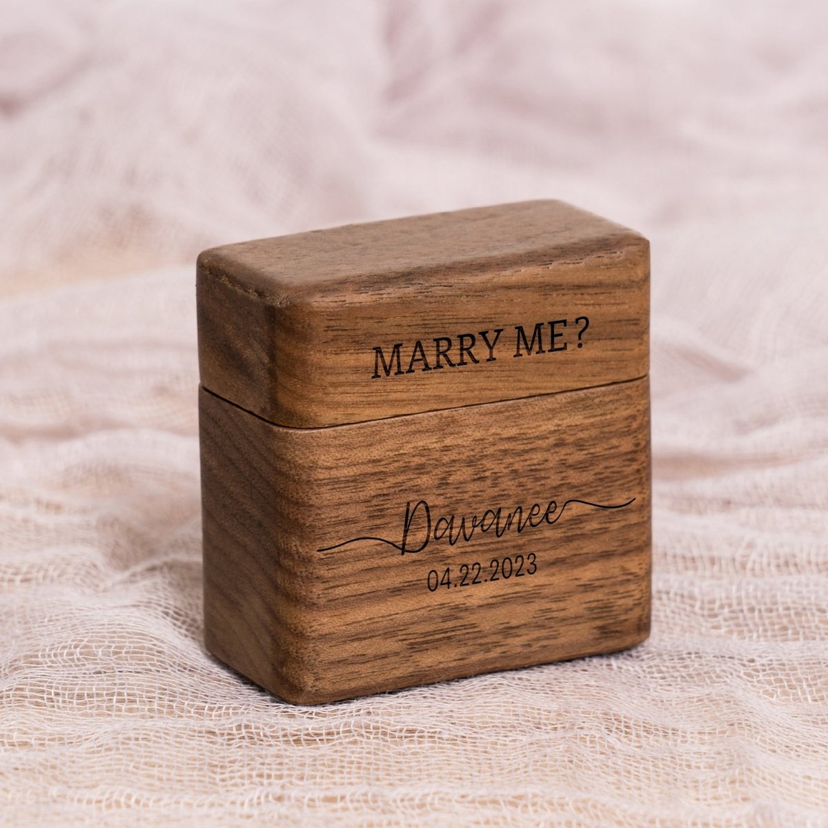 Unique Personalized Engagement Ring Box Customized Ring Gifts for Men by Groovy Guy