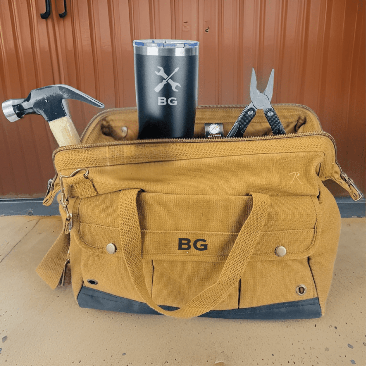 Unique Personalized Personalized Tool Bag Set Customized Fathers Day Gifts for Men by Groovy Guy