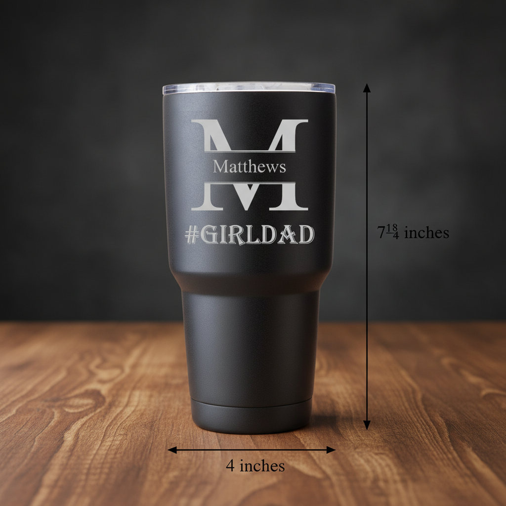Laser Engraved Tumbler with Custom Message