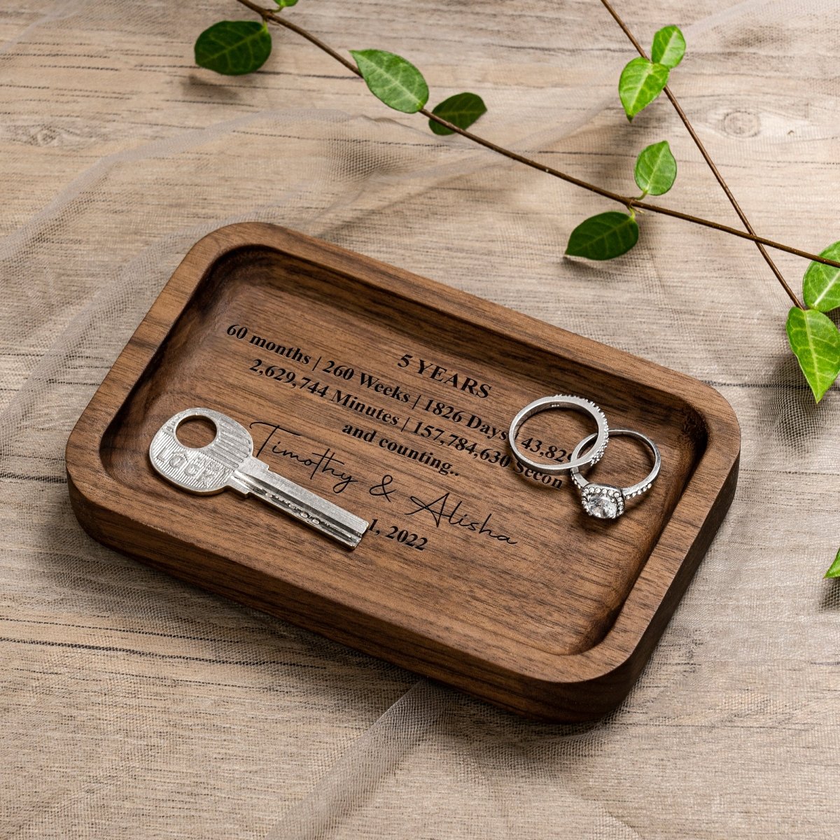Unique Personalized Forever Valet Tray Customized Valet Tray Gifts for Men by Groovy Guy
