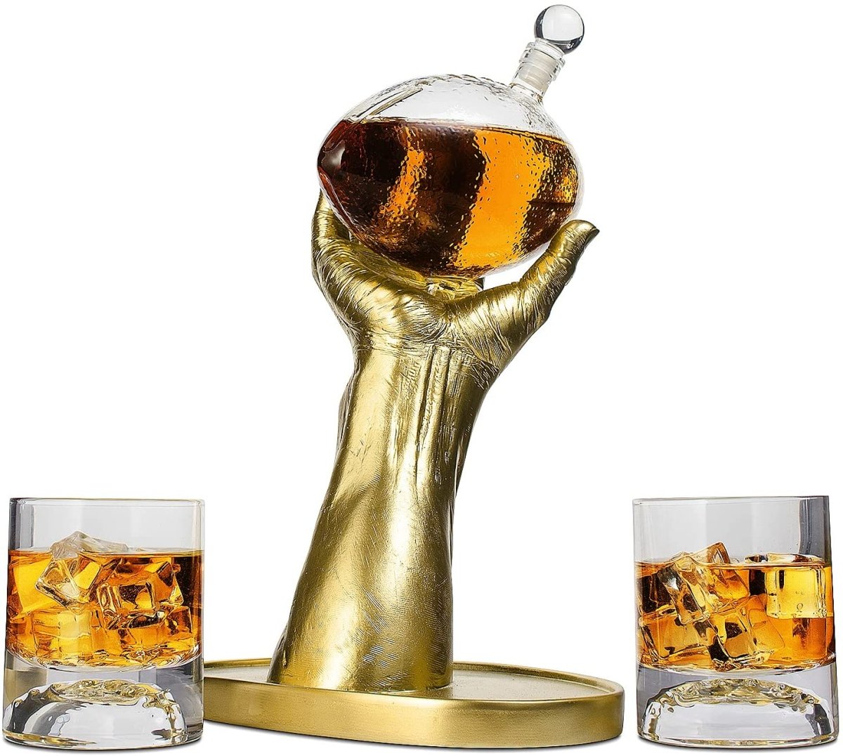 Unique Personalized Football Trophy Decanter Customized Gifts for Men by Groovy Guy