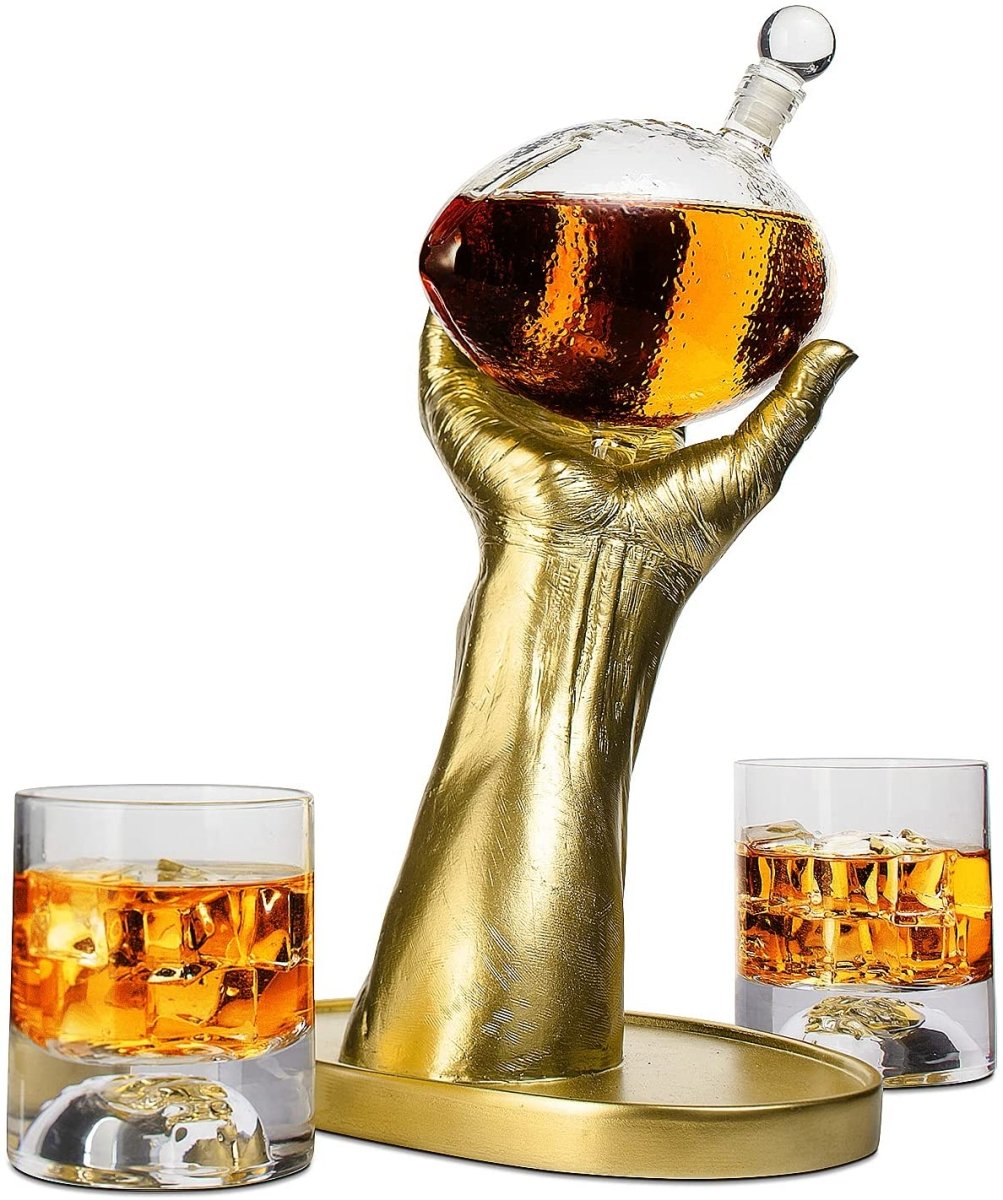 Unique Personalized Football Trophy Decanter Customized Gifts for Men by Groovy Guy