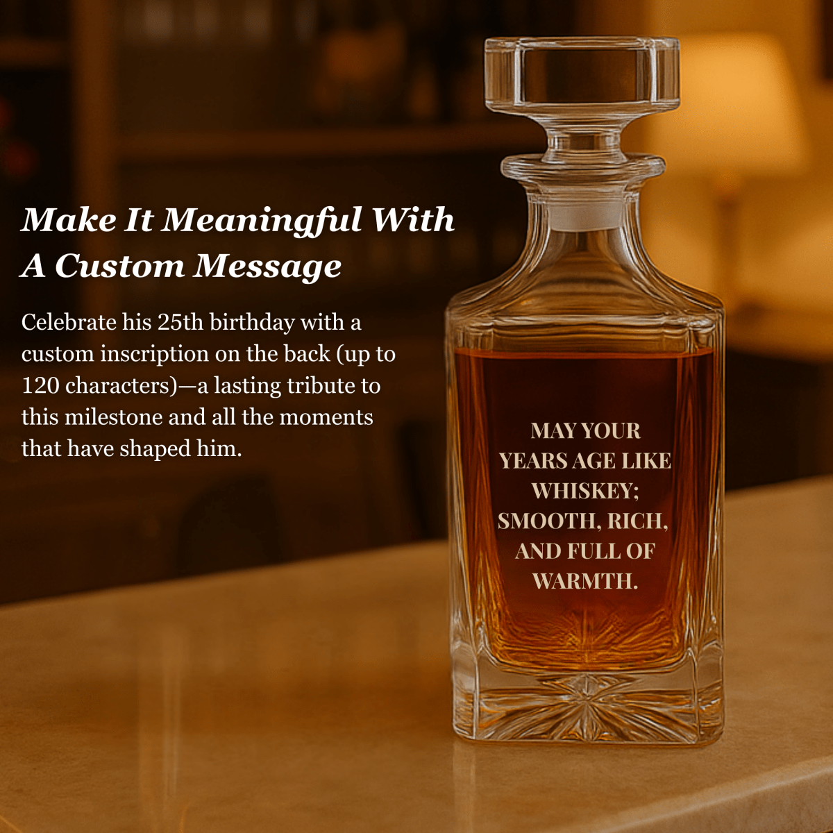 Unique Personalized Personalized 25th Birthday Decanter Customized Decanter Gifts for Men by Groovy Guy