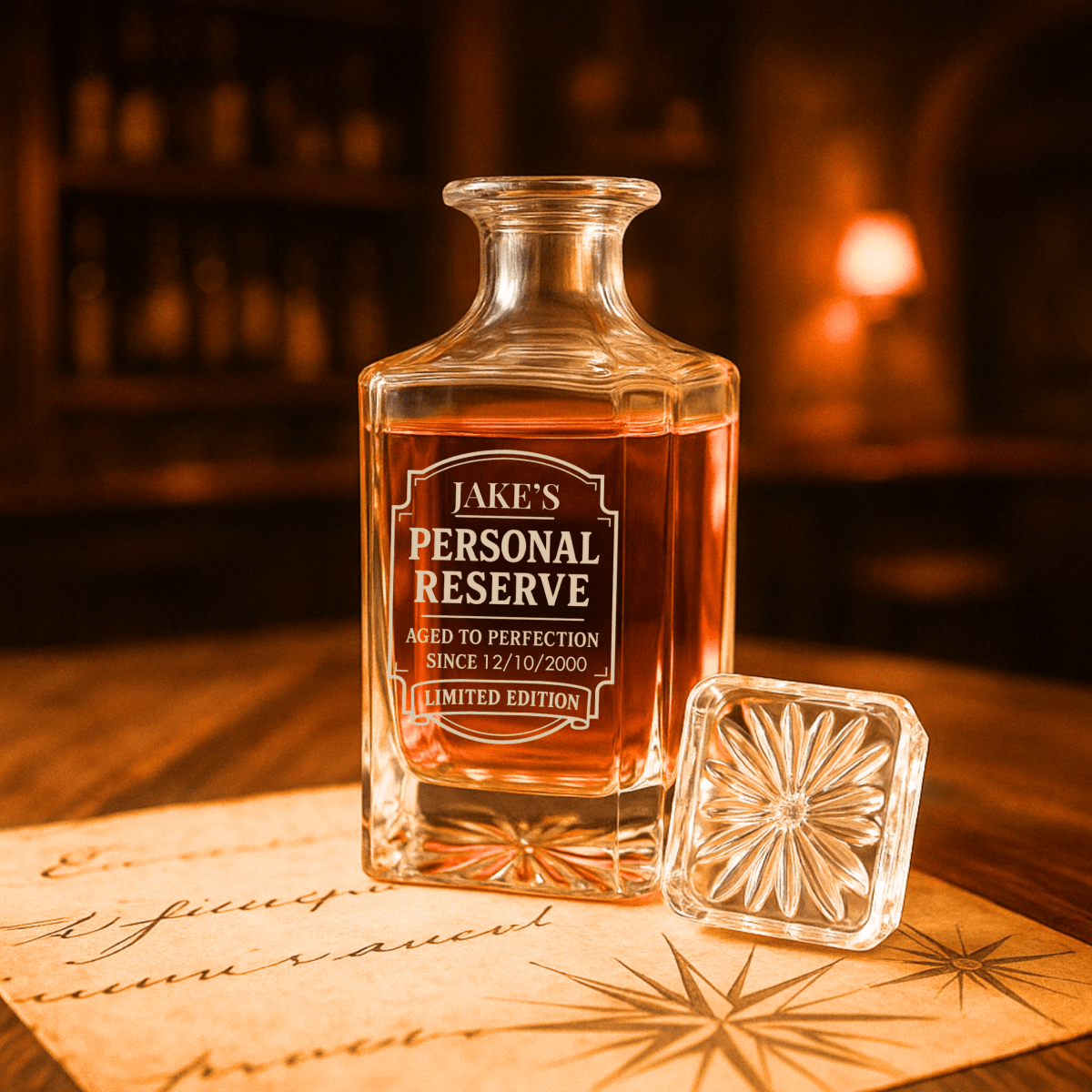 Unique Personalized Personalized 25th Birthday Decanter Customized Decanter Gifts for Men by Groovy Guy