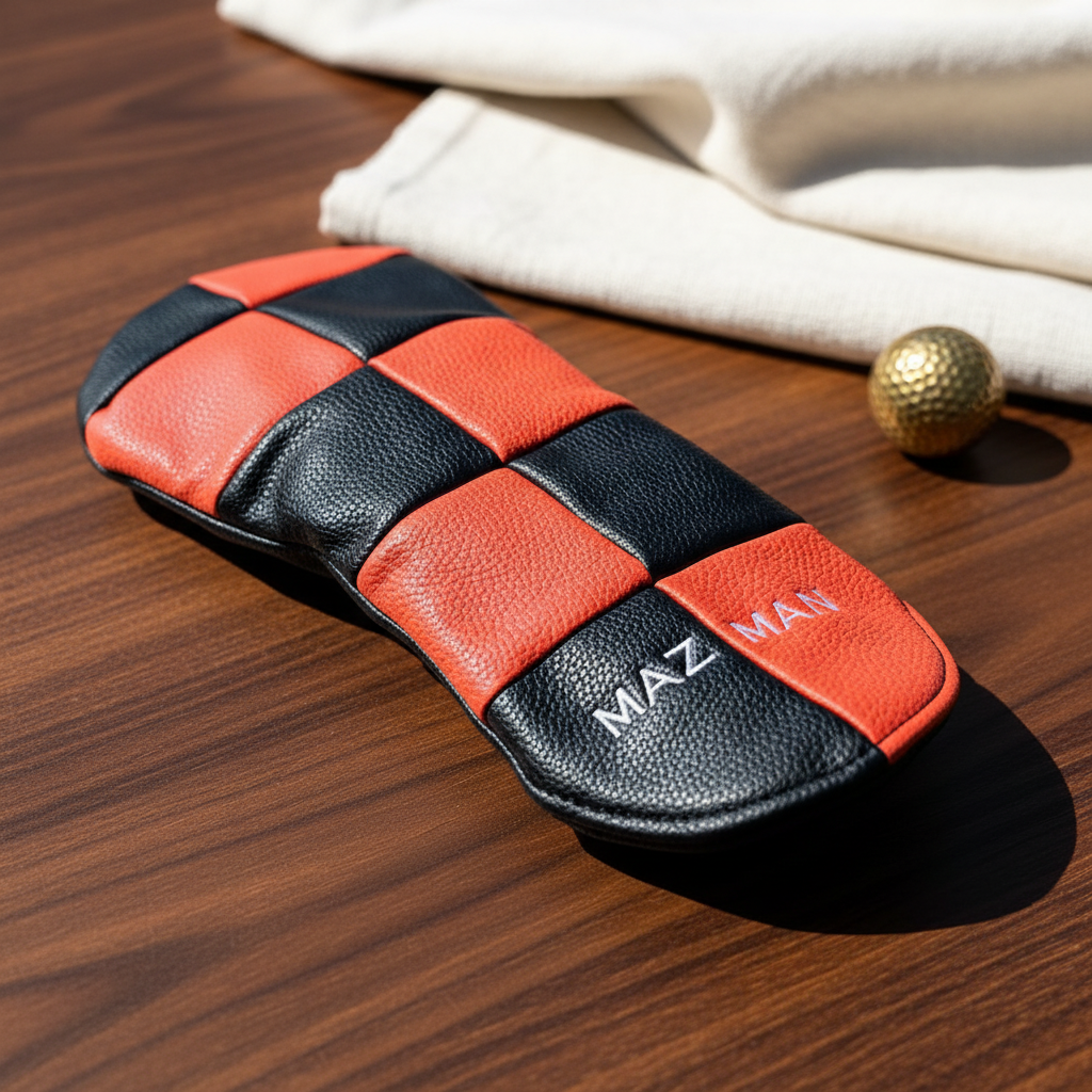 Checkerboard Personalized Golf Driver Head Cover