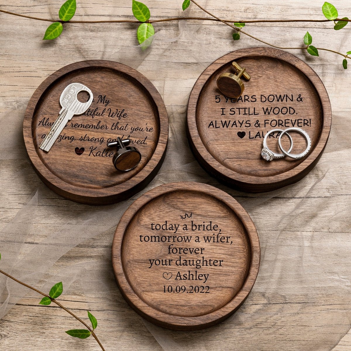 Unique Personalized Anniversary Valet Tray Customized Valet Tray Gifts for Men by Groovy Guy