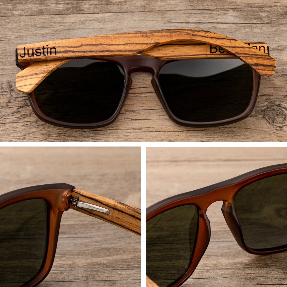 Unique Personalized Forest Wayfarers Customized Sunglasses Gifts for Men by Groovy Guy