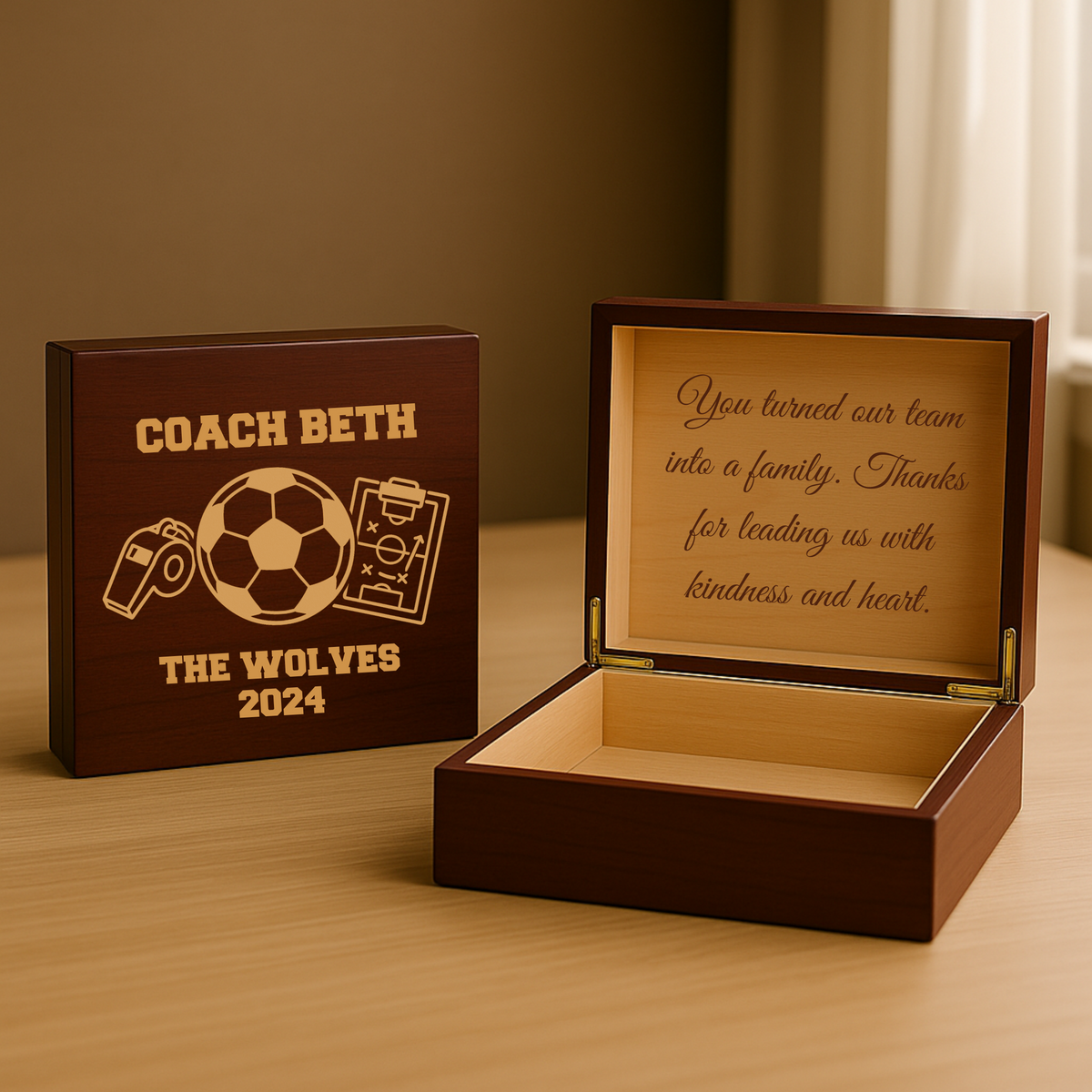 Her Soccer Coach Memory Box