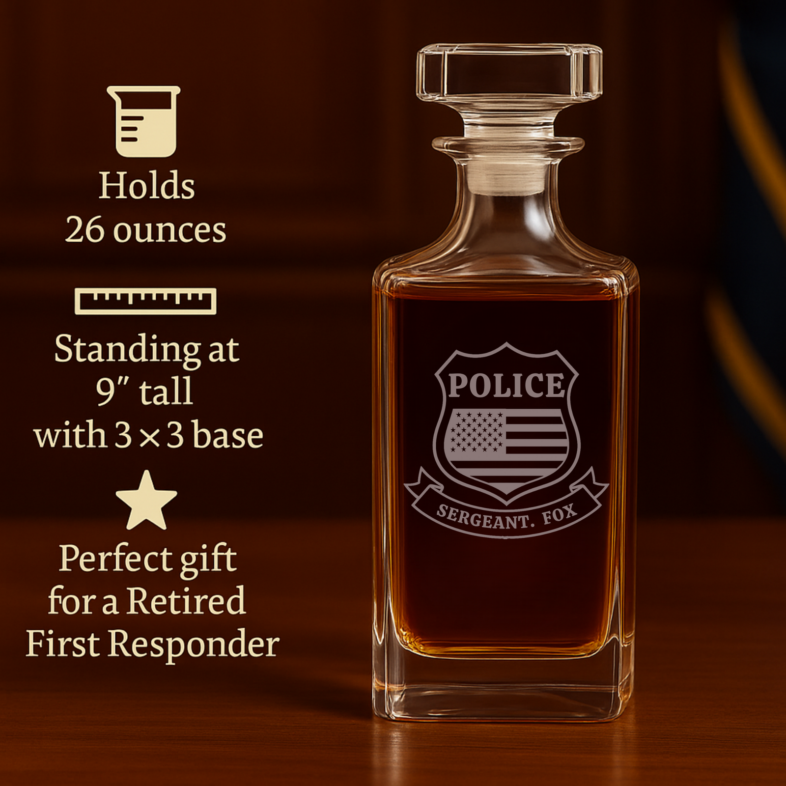 Retired Police Officer Decanter