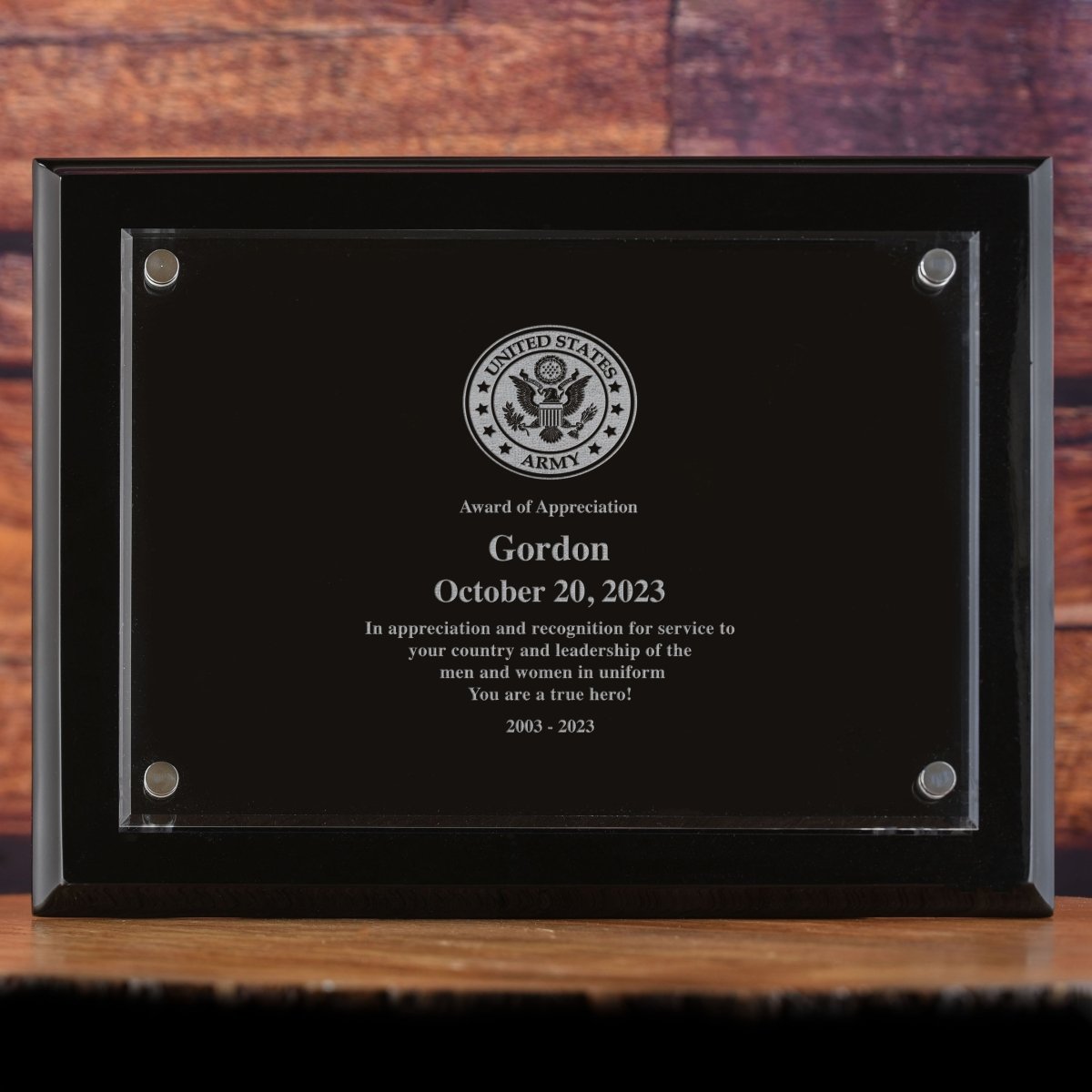 Unique Personalized Military Wall Plaque Recognition Award Customized award plaque Gifts for Men by Groovy Guy