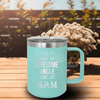 Teal Uncle Mug Shaped Tumbler With Awesome Uncle Looks Like Design