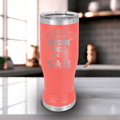 Coral Uncle Travel Mug With Handle With Awesome Uncle Looks Like Design