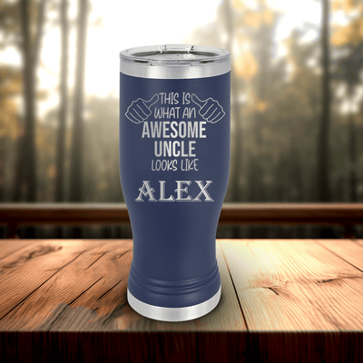 Navy Uncle Travel Mug With Handle With Awesome Uncle Looks Like Design