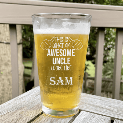 Awesome Uncle Looks Like Pint Glass