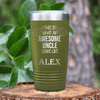Military Green Uncle Tumbler With Awesome Uncle Looks Like Design