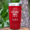 Red Uncle Tumbler With Awesome Uncle Looks Like Design