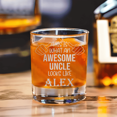 Awesome Uncle Looks Like Whiskey Glass