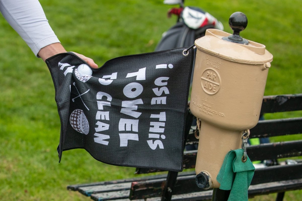 Unique Personalized Clean My Balls Golf Towel Customized Golf Towel Gifts for Men by Groovy Guy