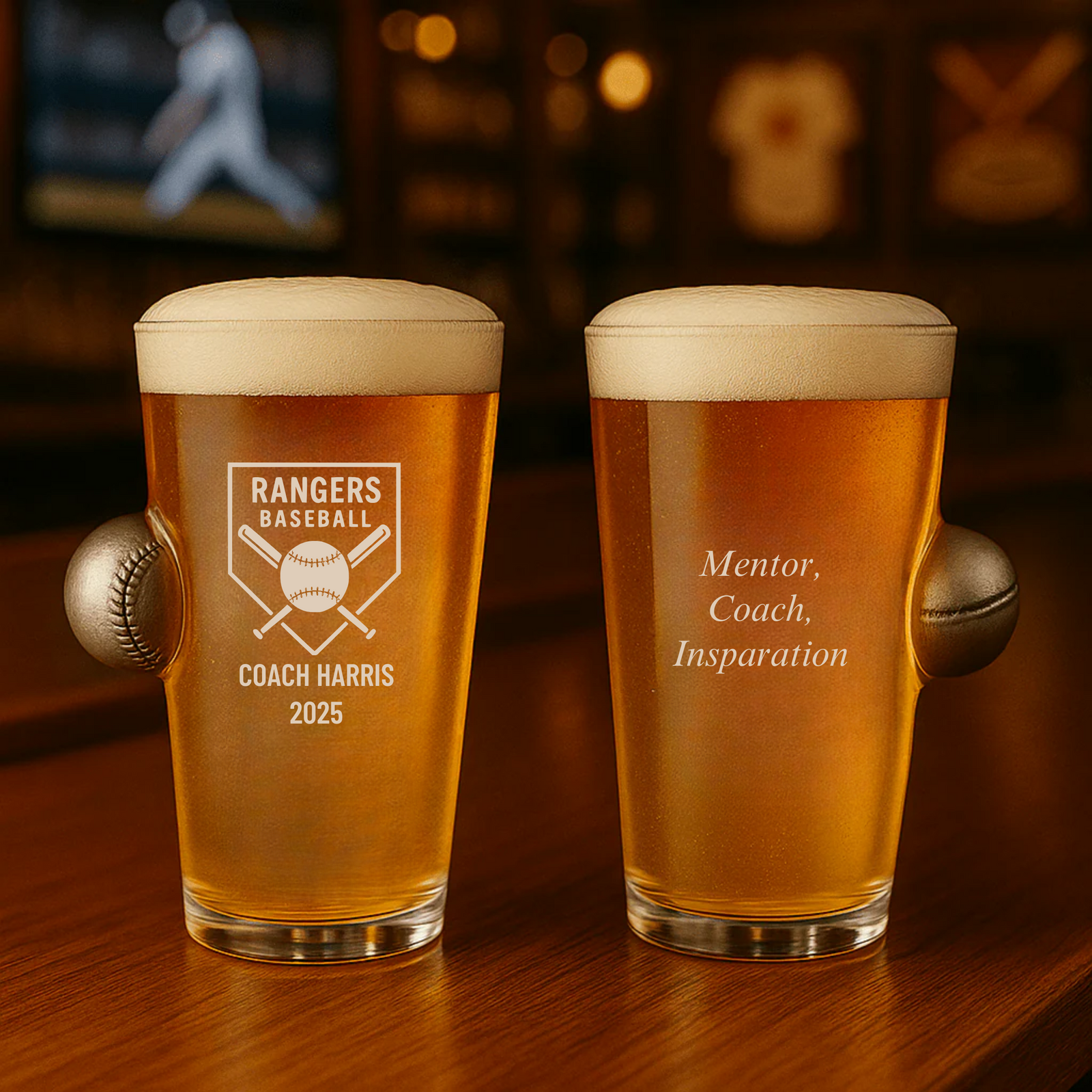 The Home Run Baseball Coach Pint Glass