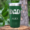 Green Basketball Tumbler With Basketball Dads Statement Design