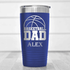 Blue Basketball Tumbler With Basketball Father Figure Design