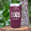 Maroon Basketball Tumbler With Basketball Father Figure Design