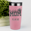 Salmon Basketball Tumbler With Basketball Mom In Words Design