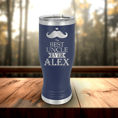 Navy Uncle Travel Mug With Handle With Best Uncle Ever Design